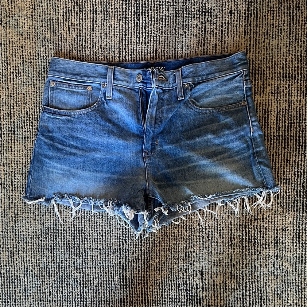 J. Crew Distressed Blue Jean Shorts